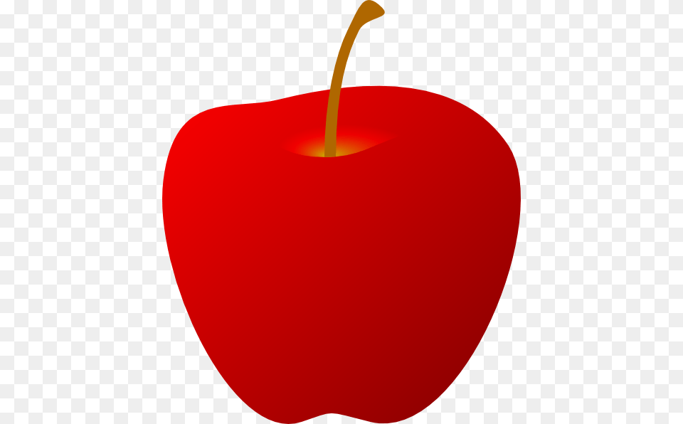 Red Apple Without Leaf Clip Art, Food, Fruit, Plant, Produce Png