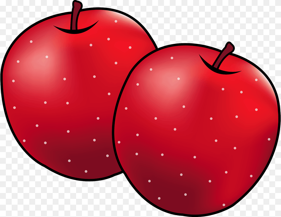 Red Apples Clipart, Apple, Food, Fruit, Plant Free Png