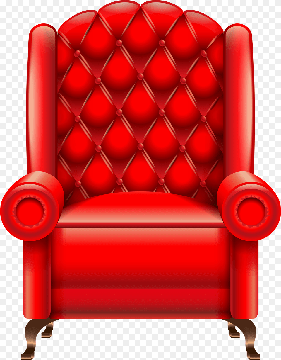 Red Armchair Transparent Clip Art Chair Png Image