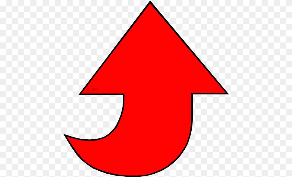 Red Arrow Crescent Clickbait Red Arrow, Symbol, Logo, Triangle Png Image