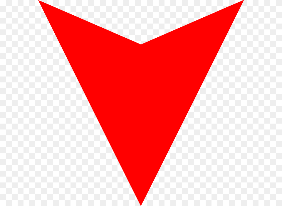 Red Arrow Down, Triangle Png Image