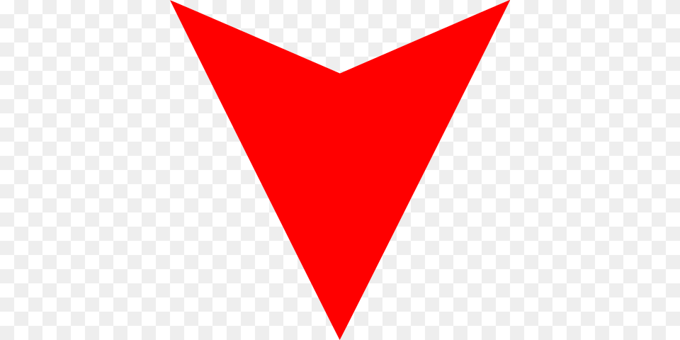 Red Arrow Down, Triangle Png