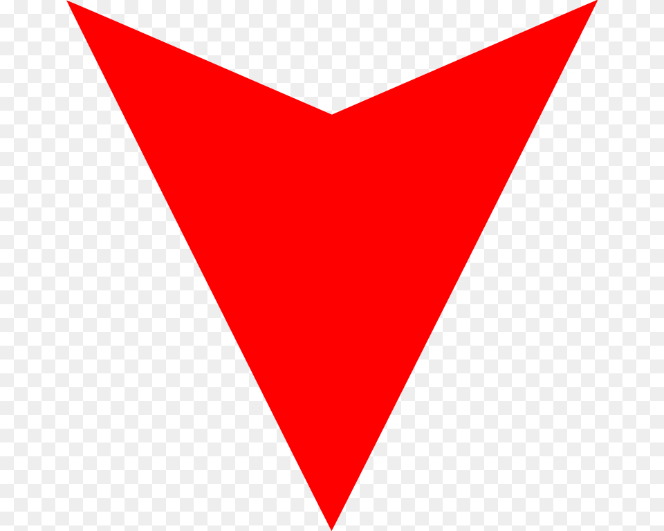 Red Arrow Down, Triangle Free Png Download