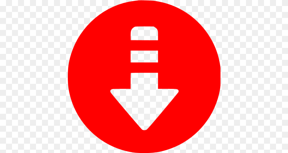 Red Arrow Down 5 Icon Vertical, Sign, Symbol, Road Sign Png Image