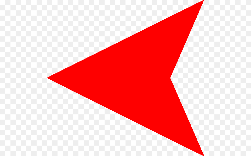 Red Arrow Left, Triangle Png
