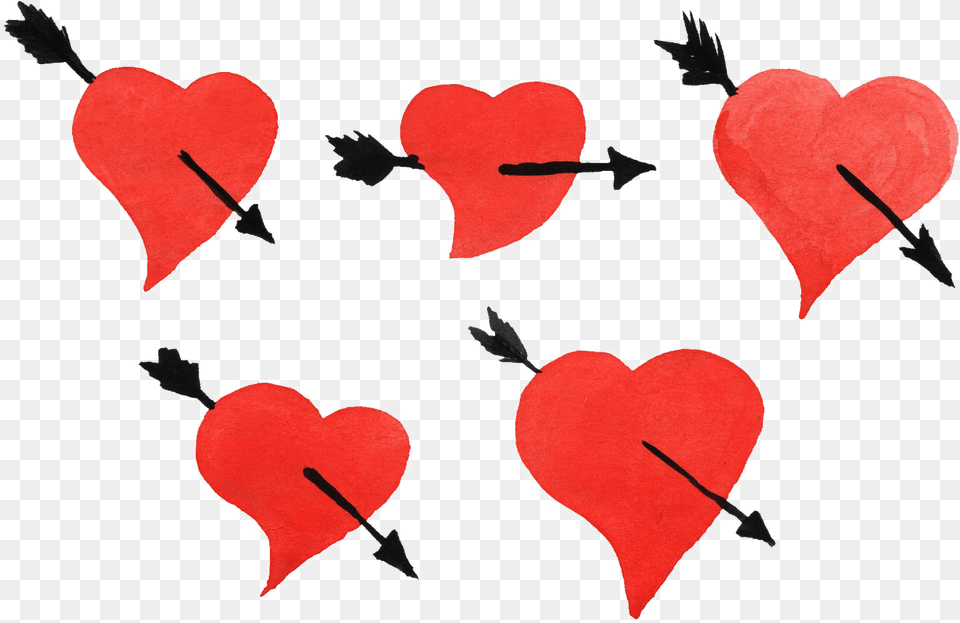 Red Arrow Transparent Corazon Flecha Acuarela, Heart, Dynamite, Weapon Png