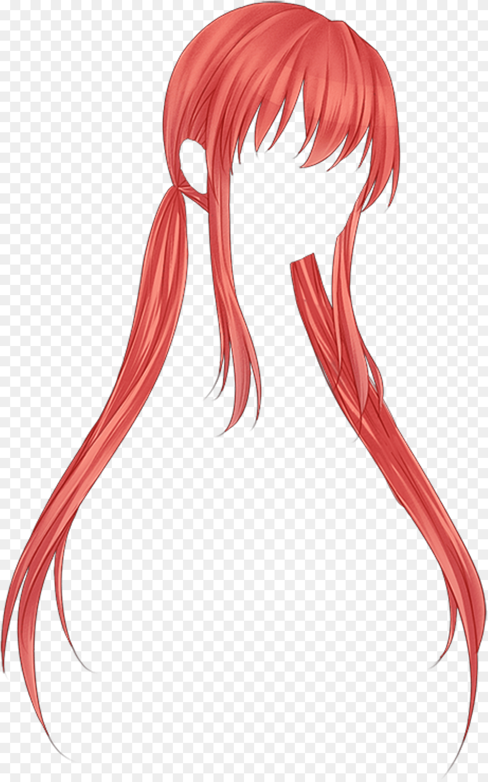 Red Bangs Anime Animehair Kawai Hair Red Hair, Adult, Book, Comics, Female Free Transparent Png