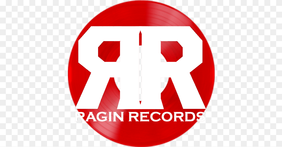 Red Banner Ragin Records Circle, Logo, Sign, Symbol, First Aid Png Image