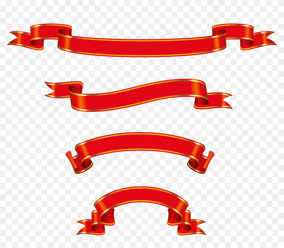 Red Banners Set, Dynamite, Weapon, Text Free Png
