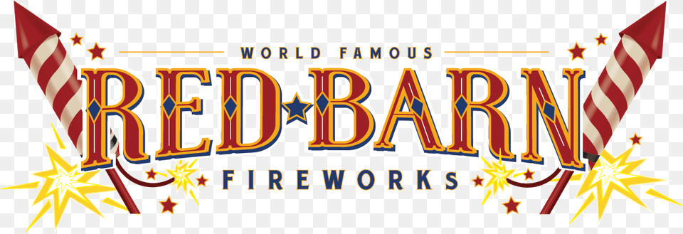 Red Barn Fireworks Calligraphy Png Image