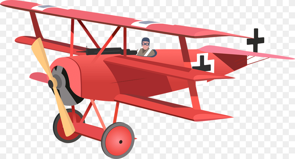 Red Baron39s Fokker Dr Clipart, Aircraft, Airplane, Transportation, Vehicle Png