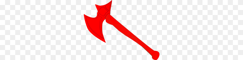 Red Battle Axe Clip Art, Weapon, Device, Tool, Smoke Pipe Png