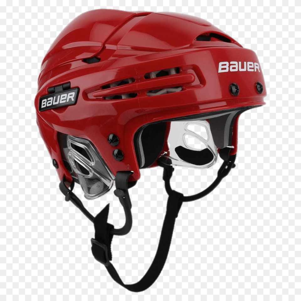 Red Bauer Hockey Helmet, Clothing, Crash Helmet, Hardhat Png