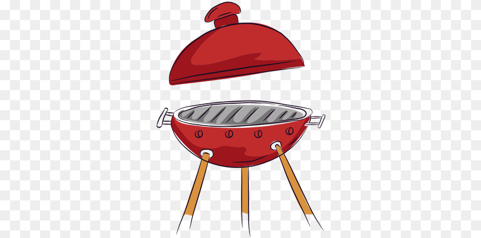 Red Bbq Grill Lid Open Parrilla, Cooking, Food, Grilling Free Png Download