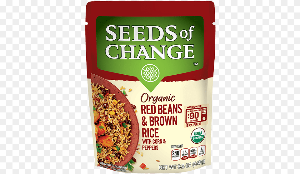 Red Beans Amp Brown Rice Seeds Of Change, Food, Produce, Ketchup, Grain Png Image