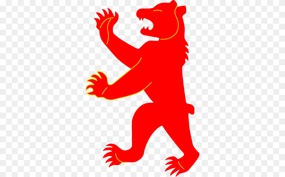 Red Bear Coat Of Arms No Background Clip Art, Food, Ketchup Free Png Download