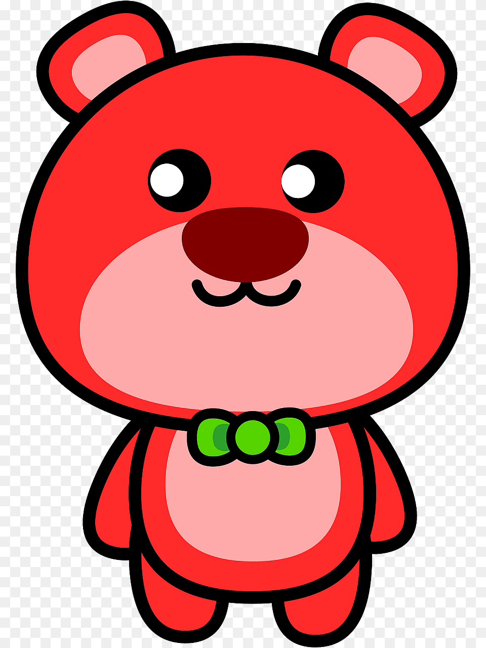 Red Bear With A Green Bowtie Clipart, Dynamite, Weapon Free Png Download