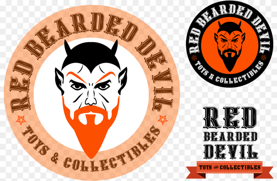 Red Bearded Devil Emblem, Logo, Adult, Male, Man Free Png