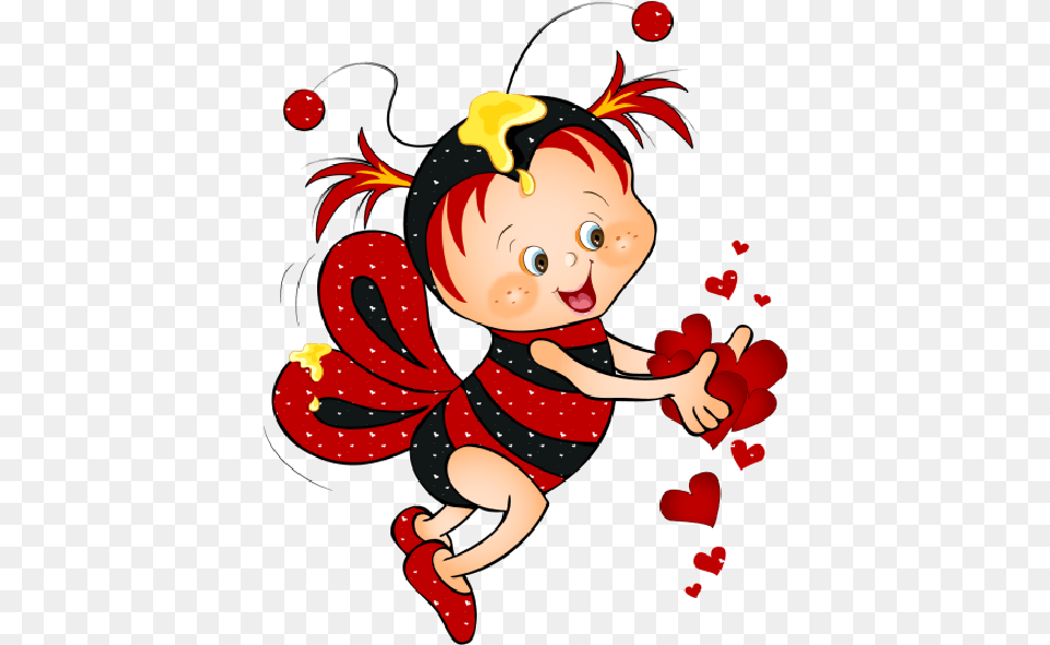 Red Bee Clipart, Baby, Person, Face, Head Free Transparent Png