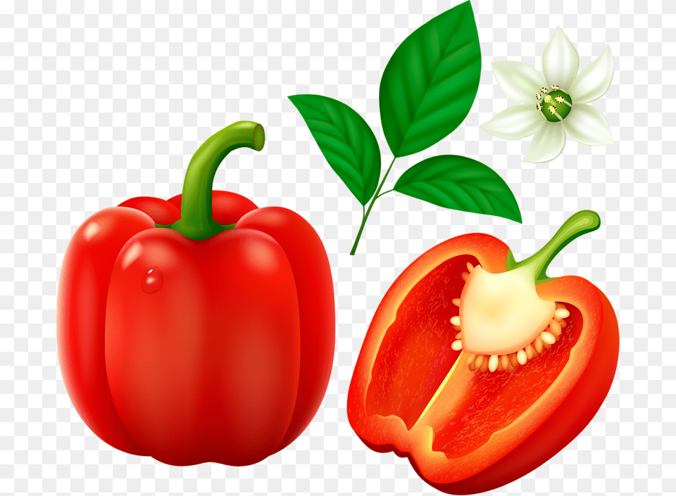 Red Bell Pepper, Bell Pepper, Food, Plant, Produce Png Image