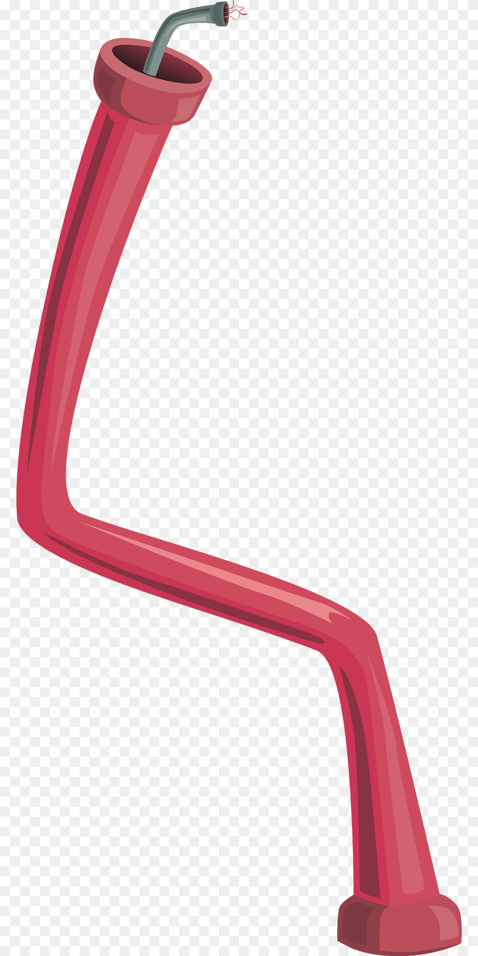 Red Bent Pipe Clipart, Handrail, Sink, Sink Faucet, Smoke Pipe Free Transparent Png