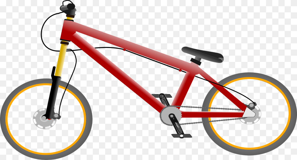 Red Bike Clipart, Bicycle, Transportation, Vehicle Free Png