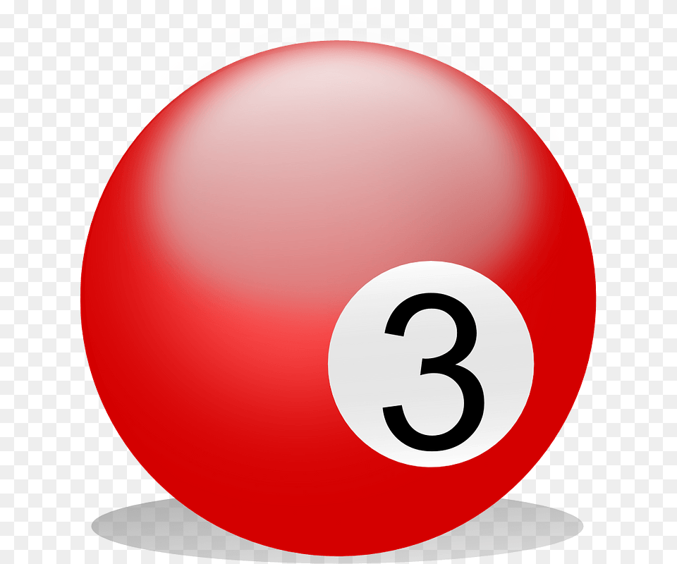 Red Billiard Ball Clipart, Sphere, Symbol, Text, Sport Free Png