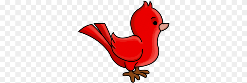 Red Bird Cartoon Picture Of A Red Bird, Animal, Beak, Cardinal, Fish Free Png Download
