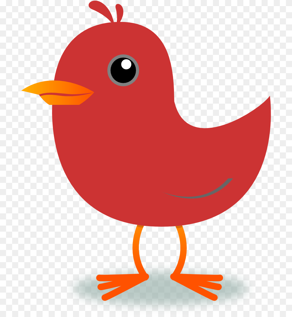 Red Bird Clipart Bird Cartoon Gif, Animal, Beak, Astronomy, Moon Free Png