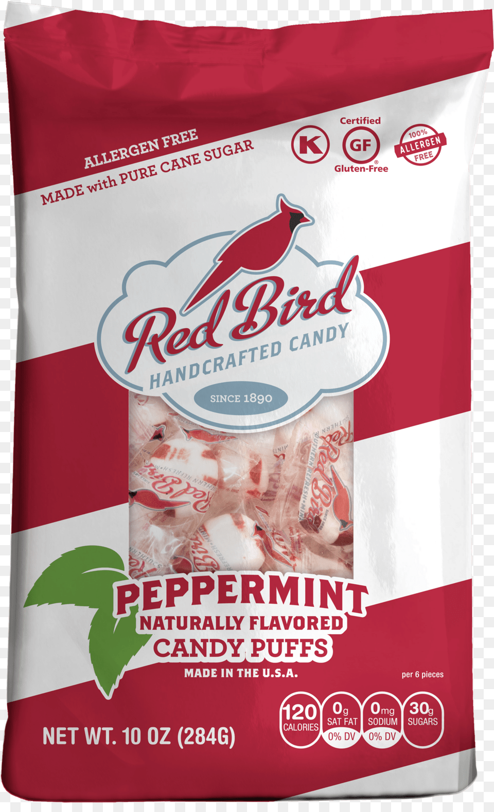 Red Bird Peppermint Candy Puffs Case Twelve 12 10 Oz Red Bird, Food, Sweets Free Png