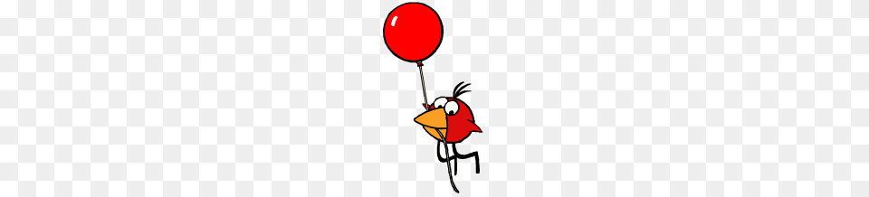Red Bird With Balloon Png