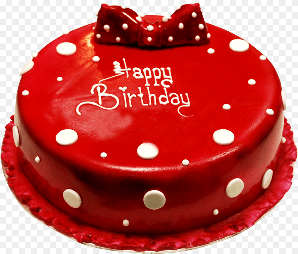 Red Birthday Cake Birthday Cake, Birthday Cake, Cream, Dessert, Food Free Png Download