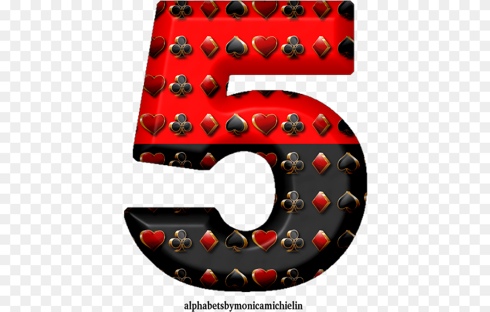 Red Black Card Suits, Symbol, Text, Number Free Png