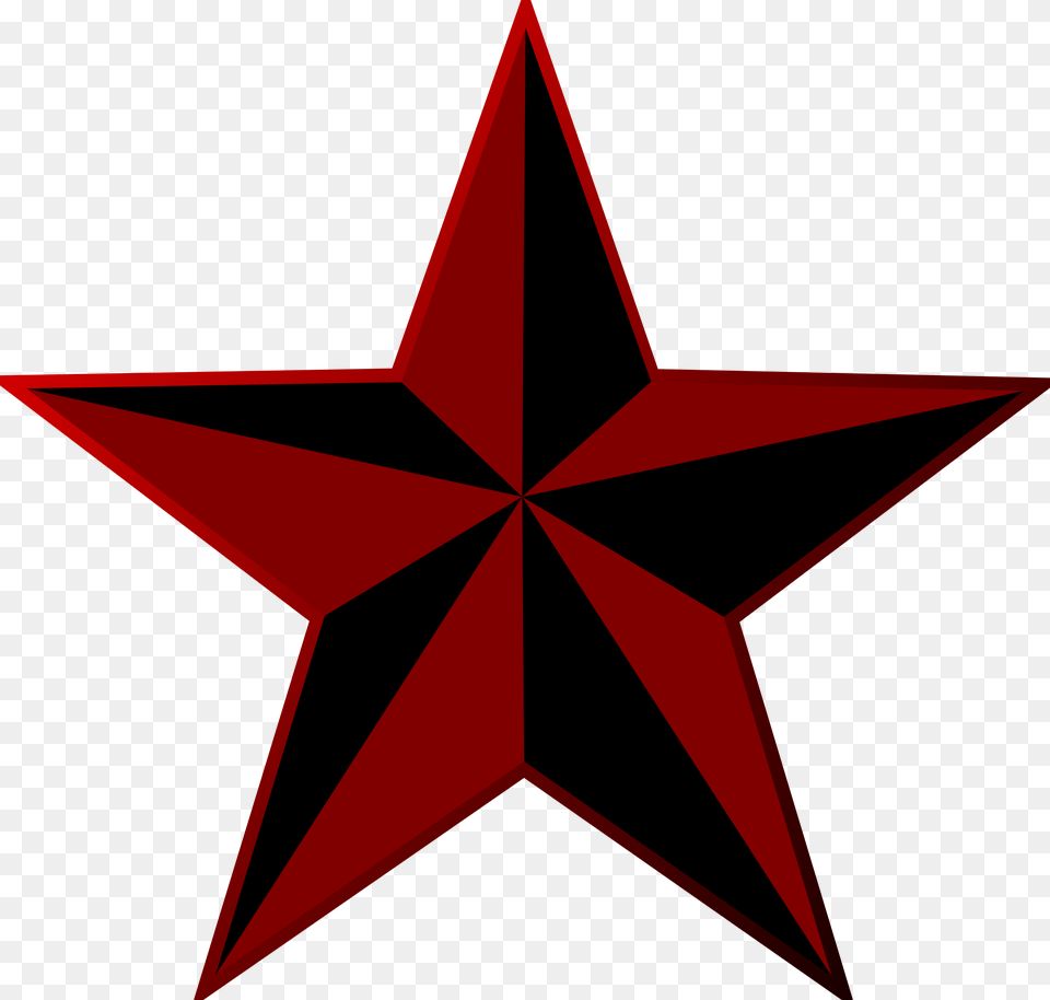 Red Black Western Rock Star Punk Red Black Star, Star Symbol, Symbol Free Png