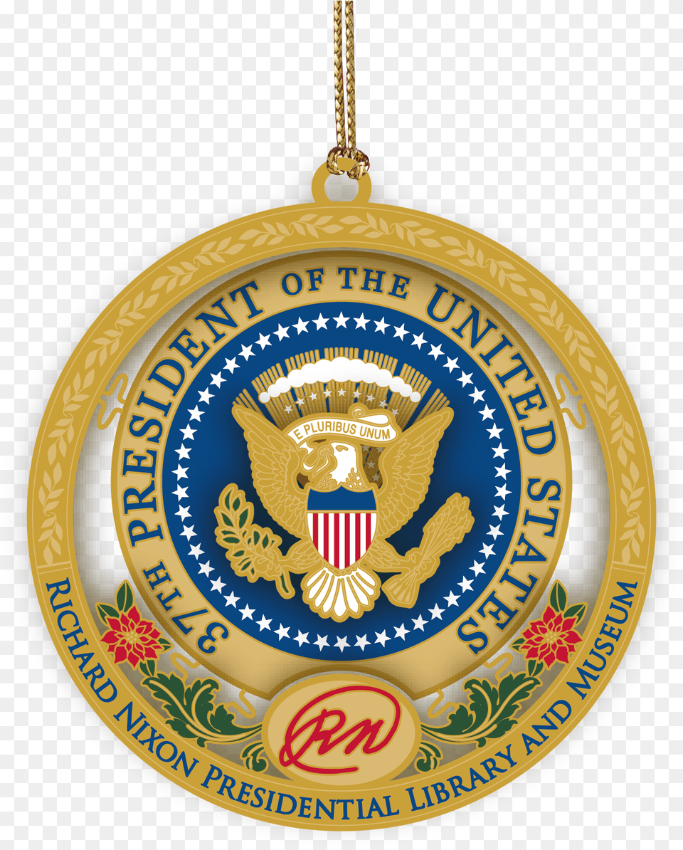 Red Blue And Gold Presidential Ornament President Of The United States, Badge, Logo, Symbol, Accessories Png