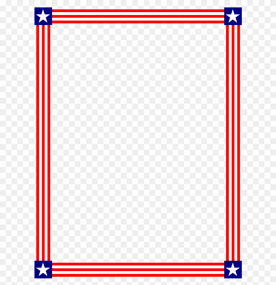 Red Blue And White Stars Border Patriotic Clip Art And Borders, White Board, Text Free Png
