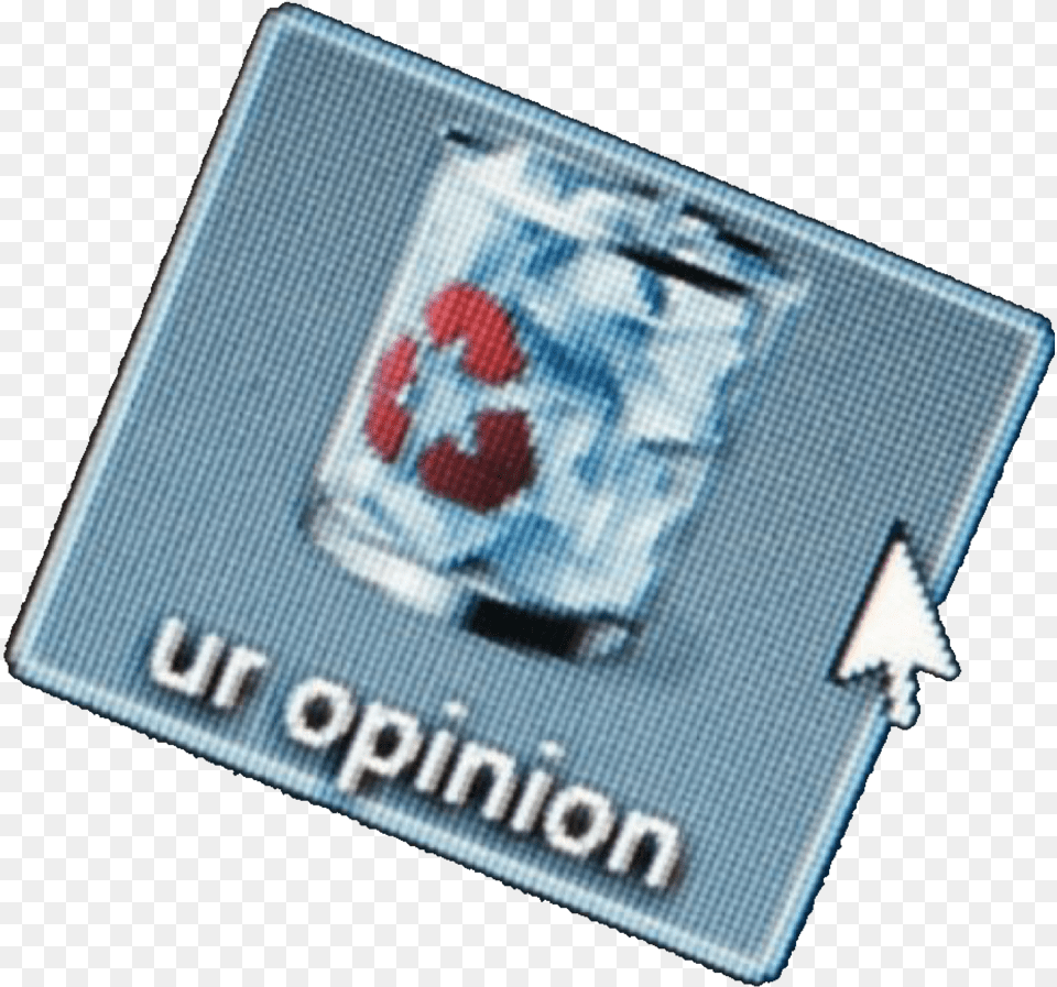 Red Blue Computer Your Opinion Is Trash Digital Polyvore Emblem, Logo, Transportation, Vehicle, License Plate Free Png Download
