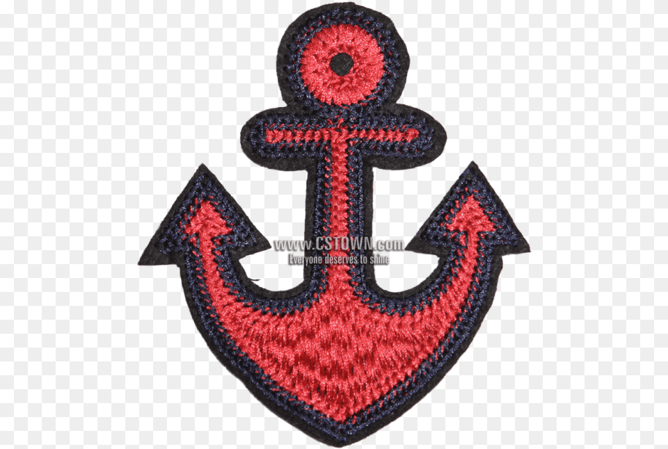 Red Boat Anchor Stock Embroidery Patch Appliqu, Electronics, Hardware, Hook, Symbol Png