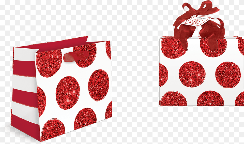 Red Bold Dot Small Gift Bags Illustration, Bag Png Image