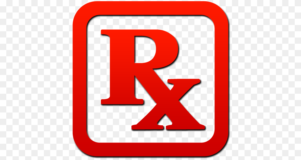 Red Bold Rx Symbol Frame Clipart, First Aid, Text, Sign Free Transparent Png