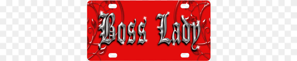 Red Boss Lady Bling Classic License Plate Boss Lady Throw Blanket, Text, Dynamite, Weapon Free Png Download