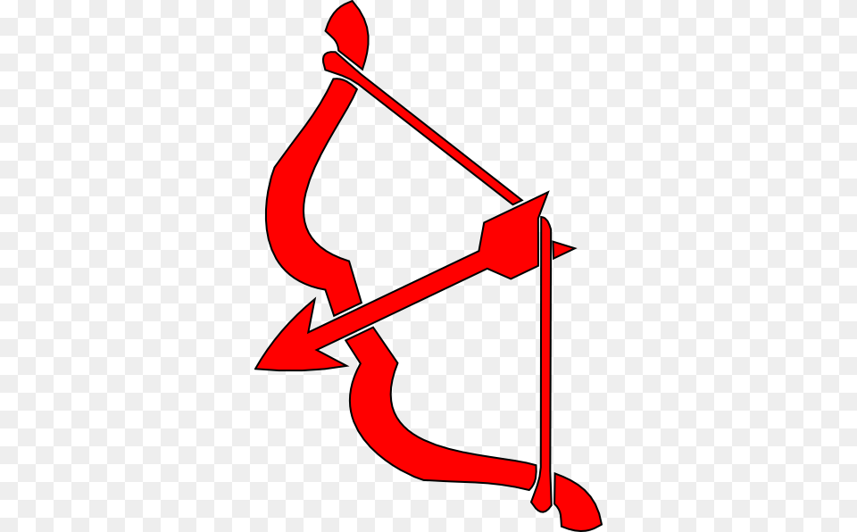 Red Bow N Arrow Clip Art, Weapon Png Image