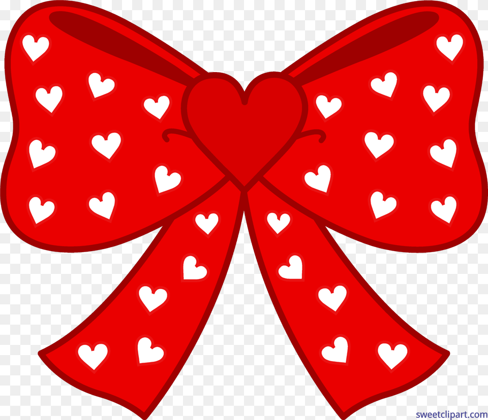 Red Bow With White Hearts Clip Art Sweet Clip Art Cute Hearts Clipart, Accessories, Formal Wear, Tie, Dynamite Free Png Download