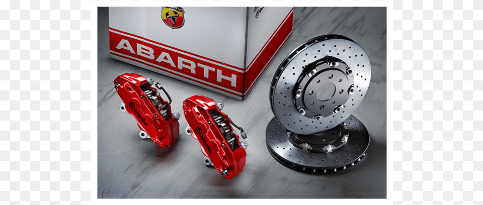 Red Brembo Kit Fiat Abarth Brake, Machine, Car, Transportation, Vehicle Free Png Download