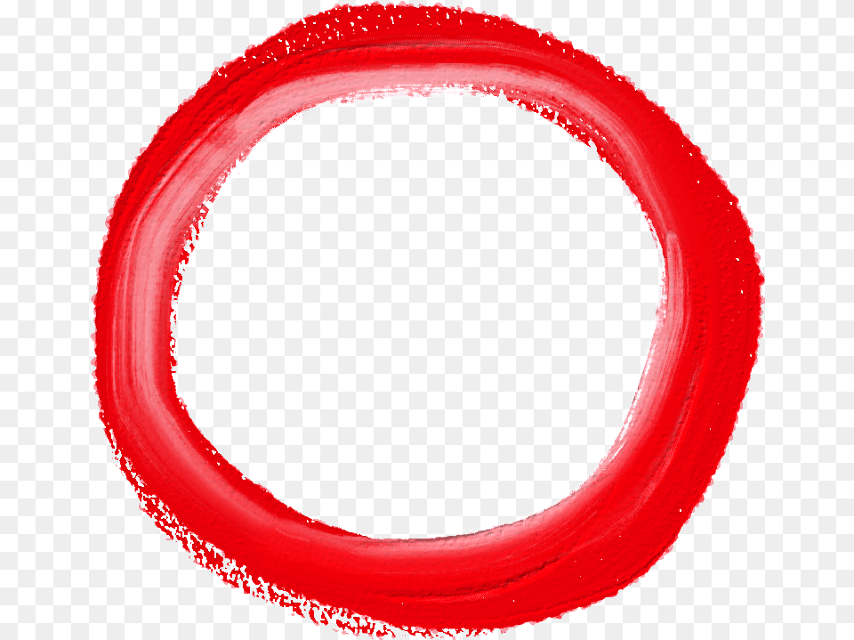 Red Brush Stroke Transparent Red Circle Frame Png Image