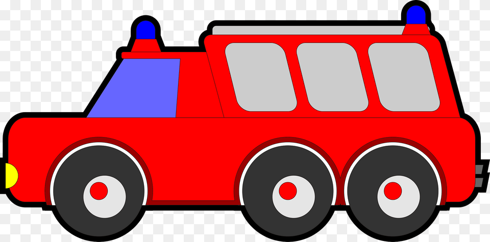 Red Bubble Emergency Vehicle Clipart, Transportation, Fire Truck, Truck, Moving Van Free Png