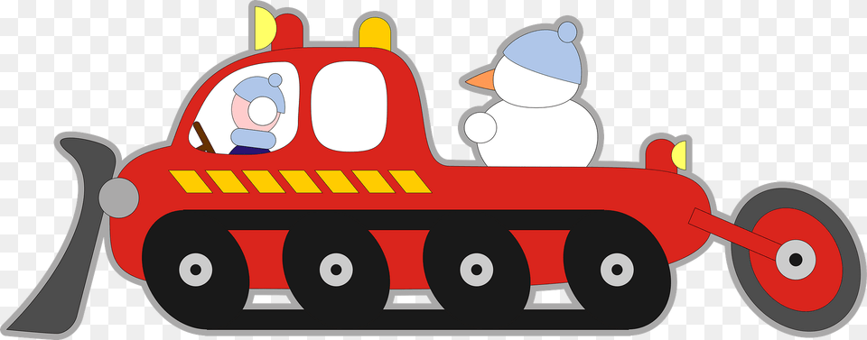 Red Bubble Snowplow With Tracks Clipart, Wheel, Machine, Tool, Plant Png