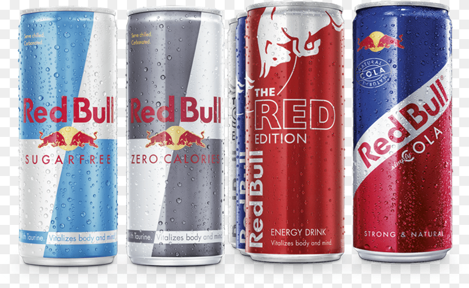 Red Bull Cans Red Bull Sugar 250ml, Can, Tin, Beverage, Soda Png Image