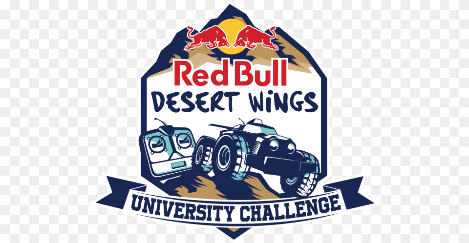Red Bull Desert Wings University Challenge Red Bull, Advertisement, Poster, Machine, Wheel Free Png