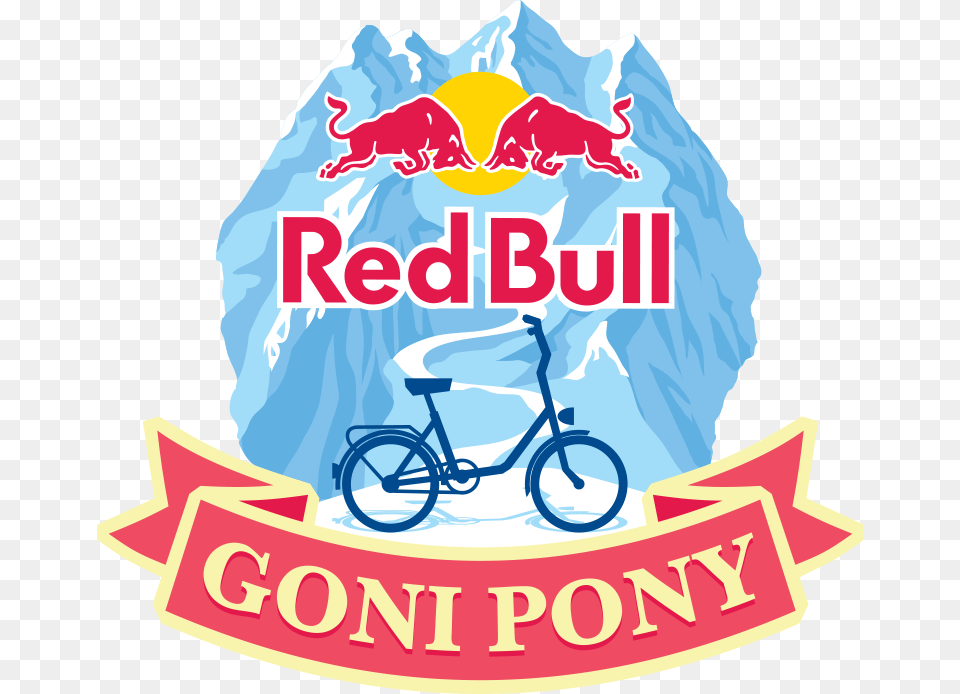 Red Bull Goni Pony Red Bull, Ice, Nature, Outdoors, Bicycle Free Transparent Png
